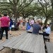 junior faculty affinity group under trees at valhalla